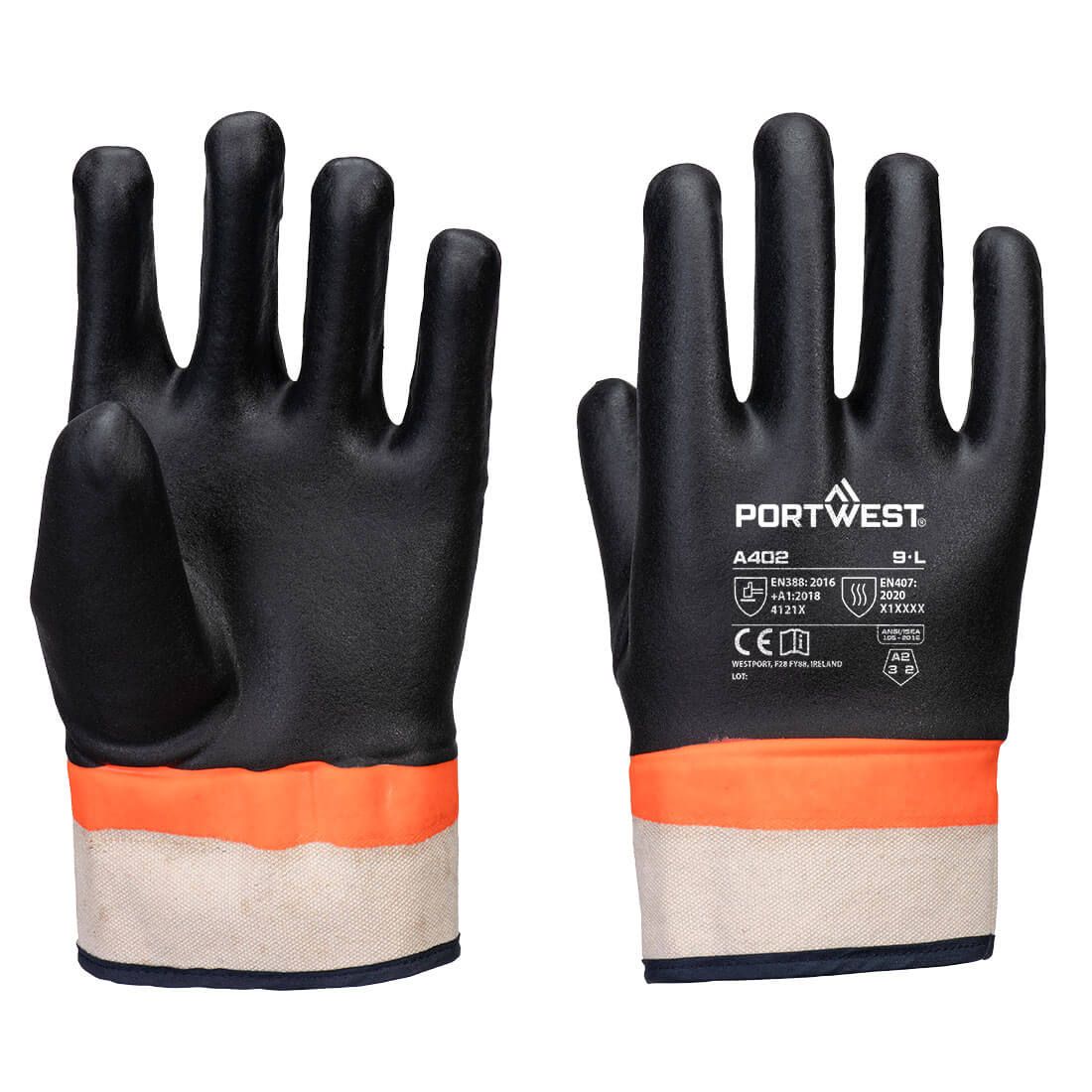 Portwest Grip PVC Sandy Double Dipped Glove - Image 3