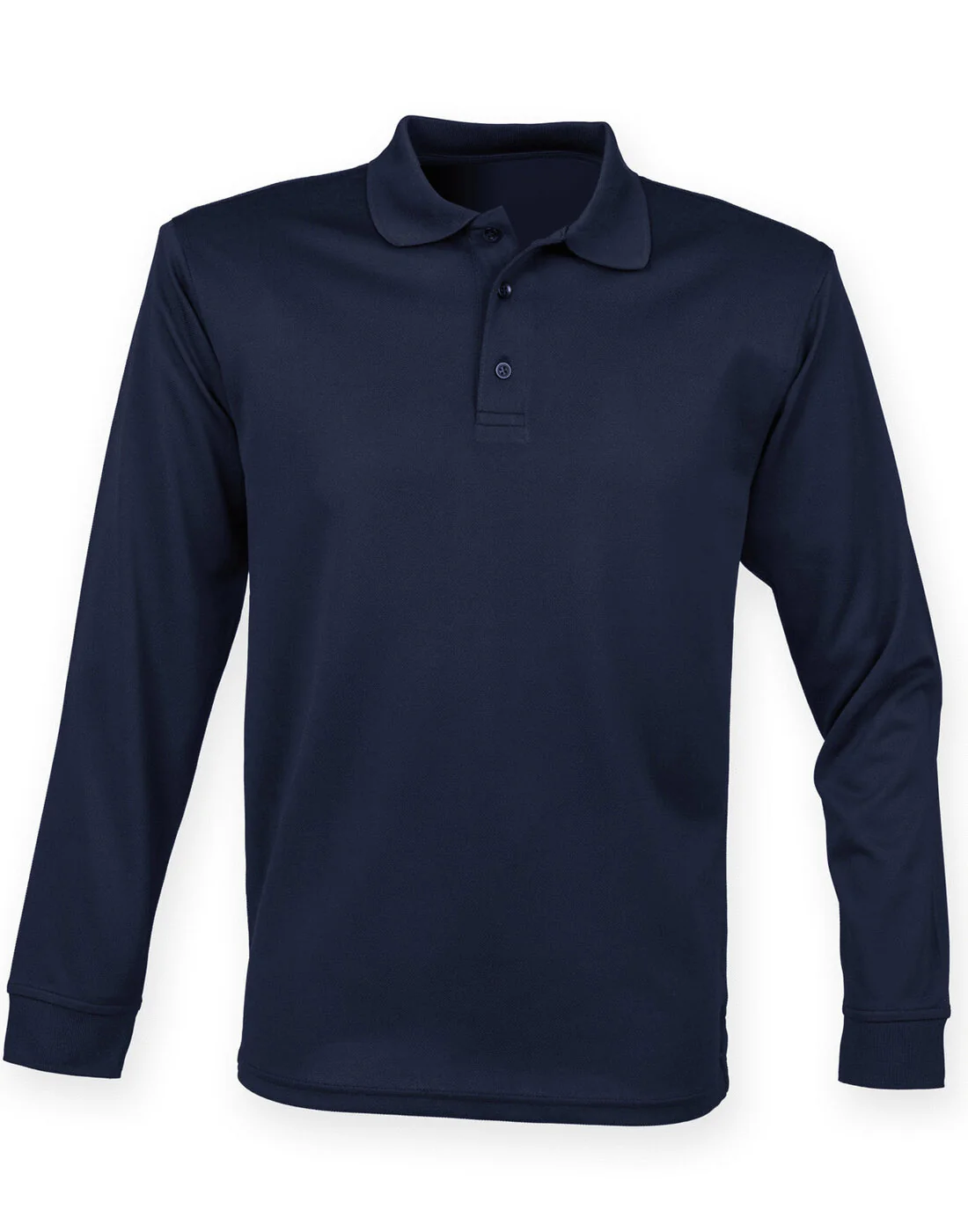 Henbury Coolplus Unisex Long Sleeve  Polo Shirt - Image 4