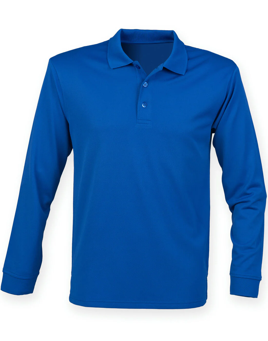 Henbury Coolplus Unisex Long Sleeve  Polo Shirt - Image 6
