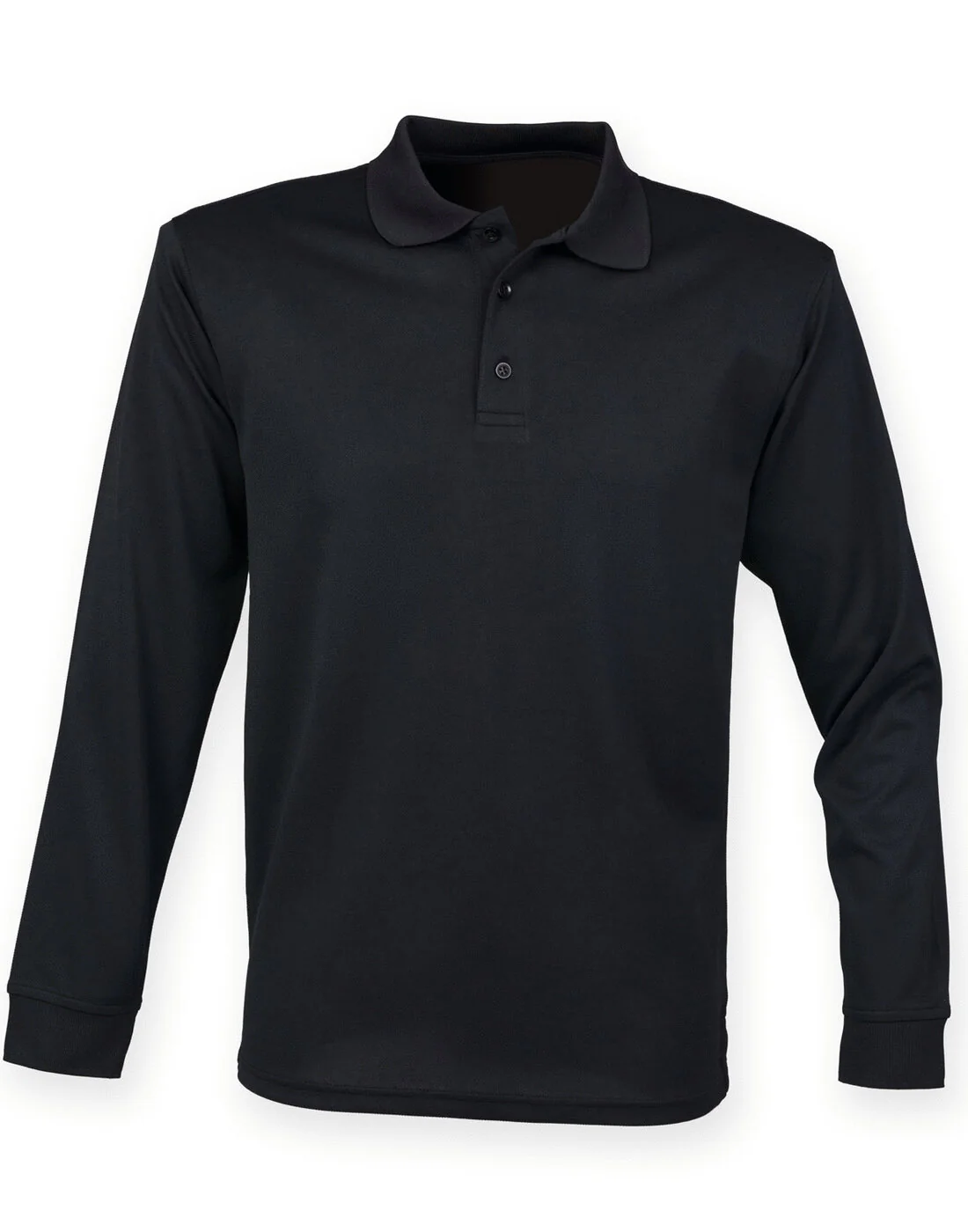 Henbury Coolplus Unisex Long Sleeve  Polo Shirt - Image 7