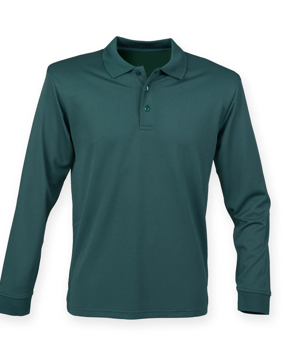 Henbury Coolplus Unisex Long Sleeve  Polo Shirt - Image 9