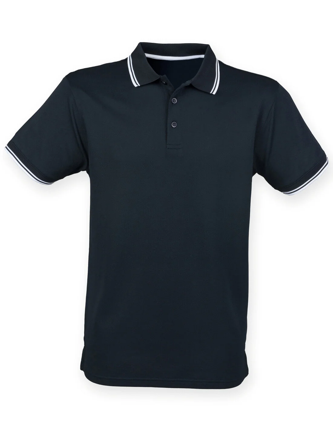 Henbury Coolplus Short Sleeve Tipped Polo Shirt - Image 4