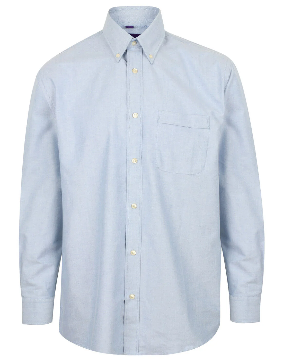 Henbury Mens Classic Long Sleeve Oxford Shirt - Image 3