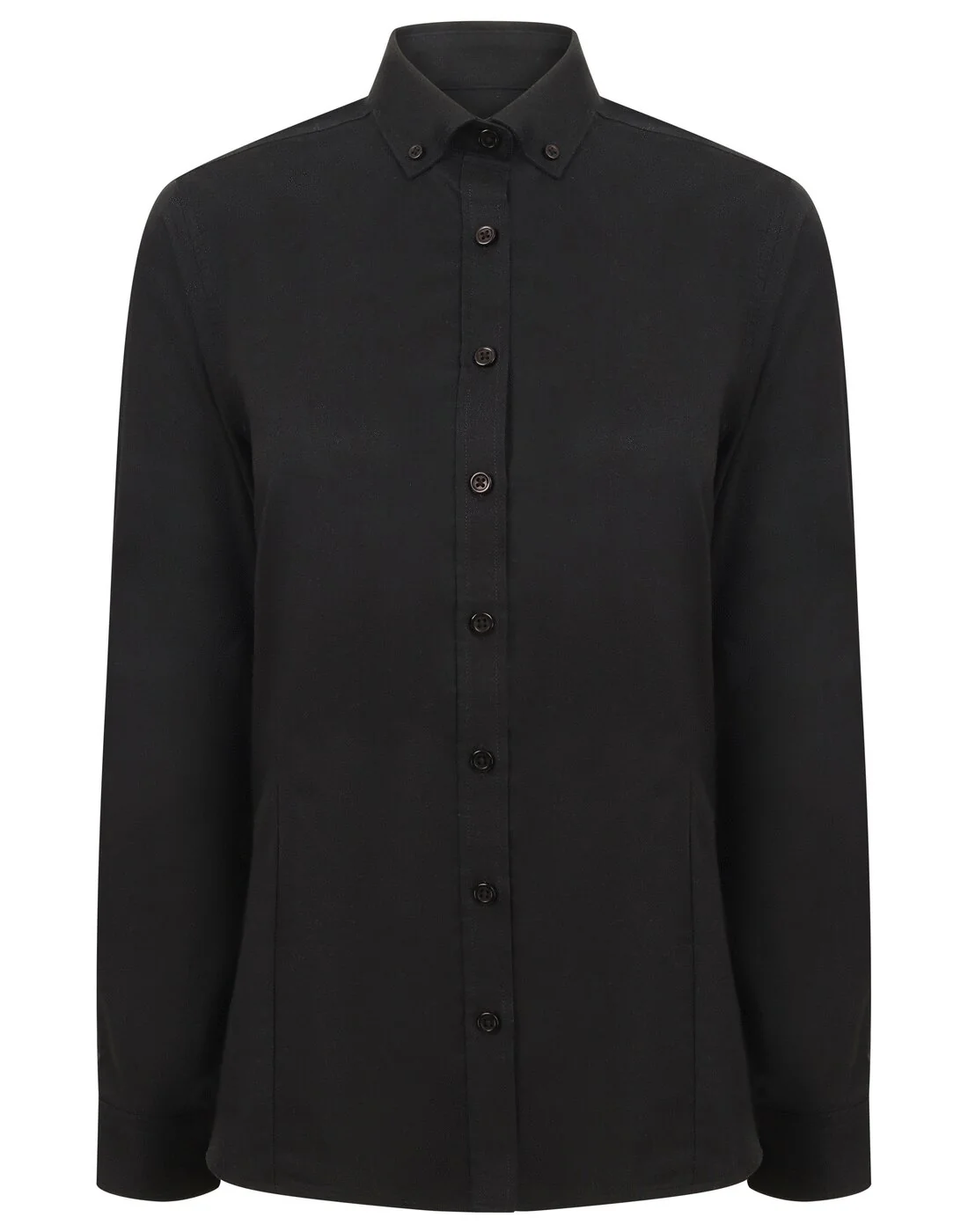 Henbury Ladies Long Sleeve Modern Oxford Shirt - Regular Fit - Image 4