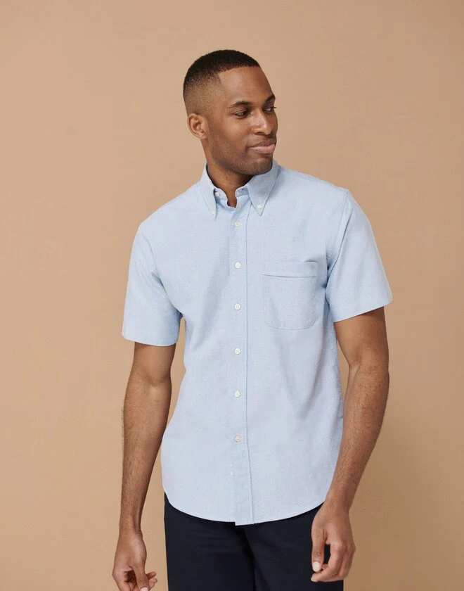 Henbury Short Sleeve Classic Oxford Shirt - Image 2