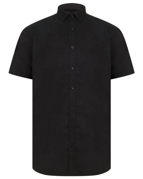 Henbury Mens Short Sleeve Modern Oxford Shirt - Regular Fit