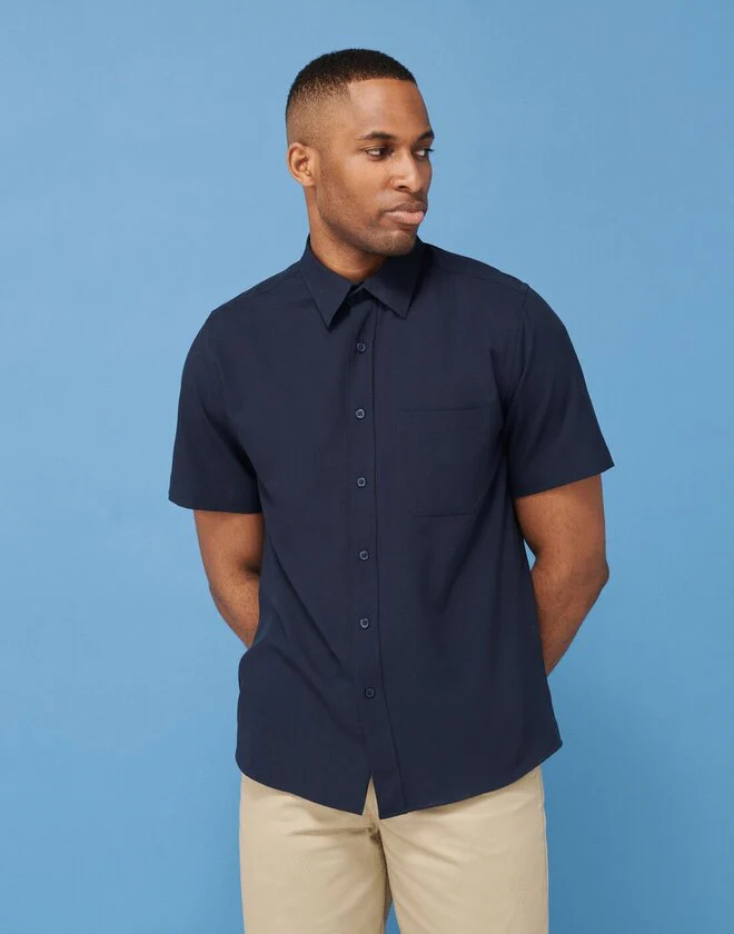 Henbury Wicking Anti-Bacterial Polyester Quick Dry Short Sleeve Shirt - Image 4