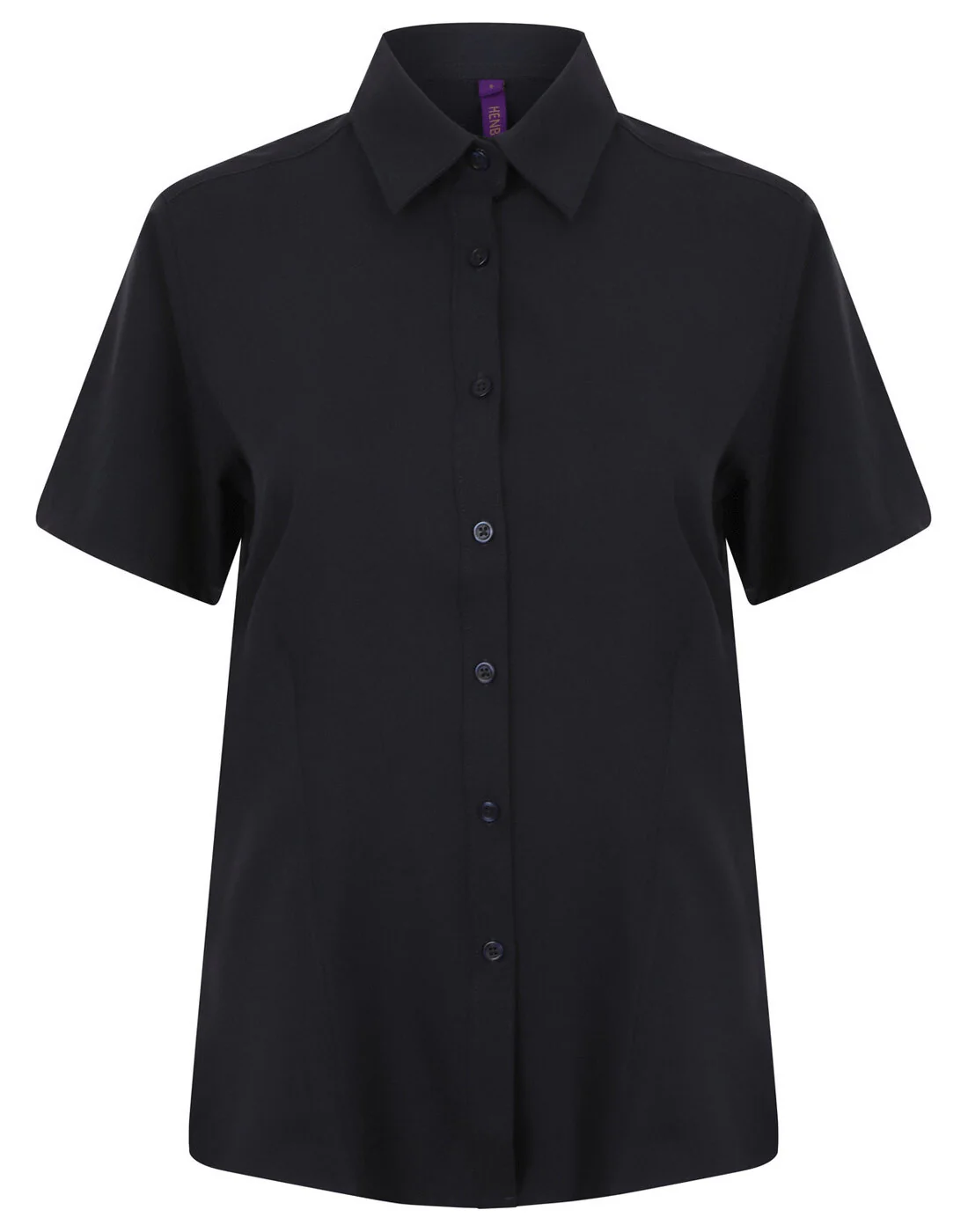 Henbury Ladies Wicking Anti-Bacterial Polyester Quick Dry Short Sleeve Shirt - Image 3