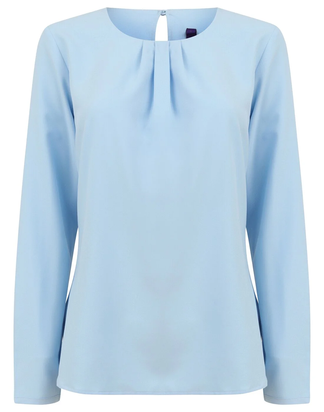 Henbury Ladies Pleat Front Long Sleeve Blouse - Image 5