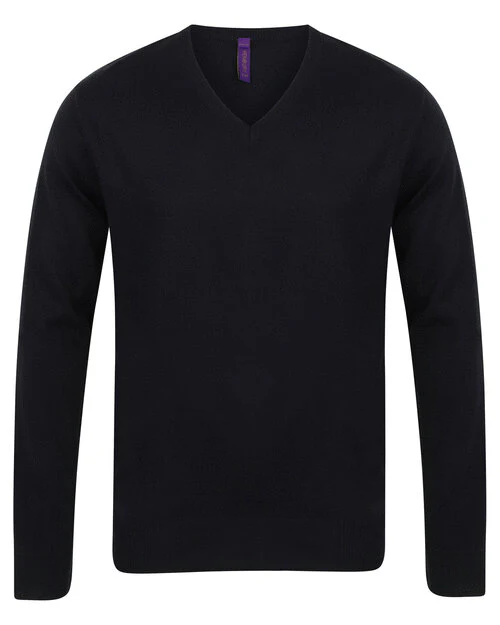 Henbury Lightweight V-Neck Jumper - Image 2