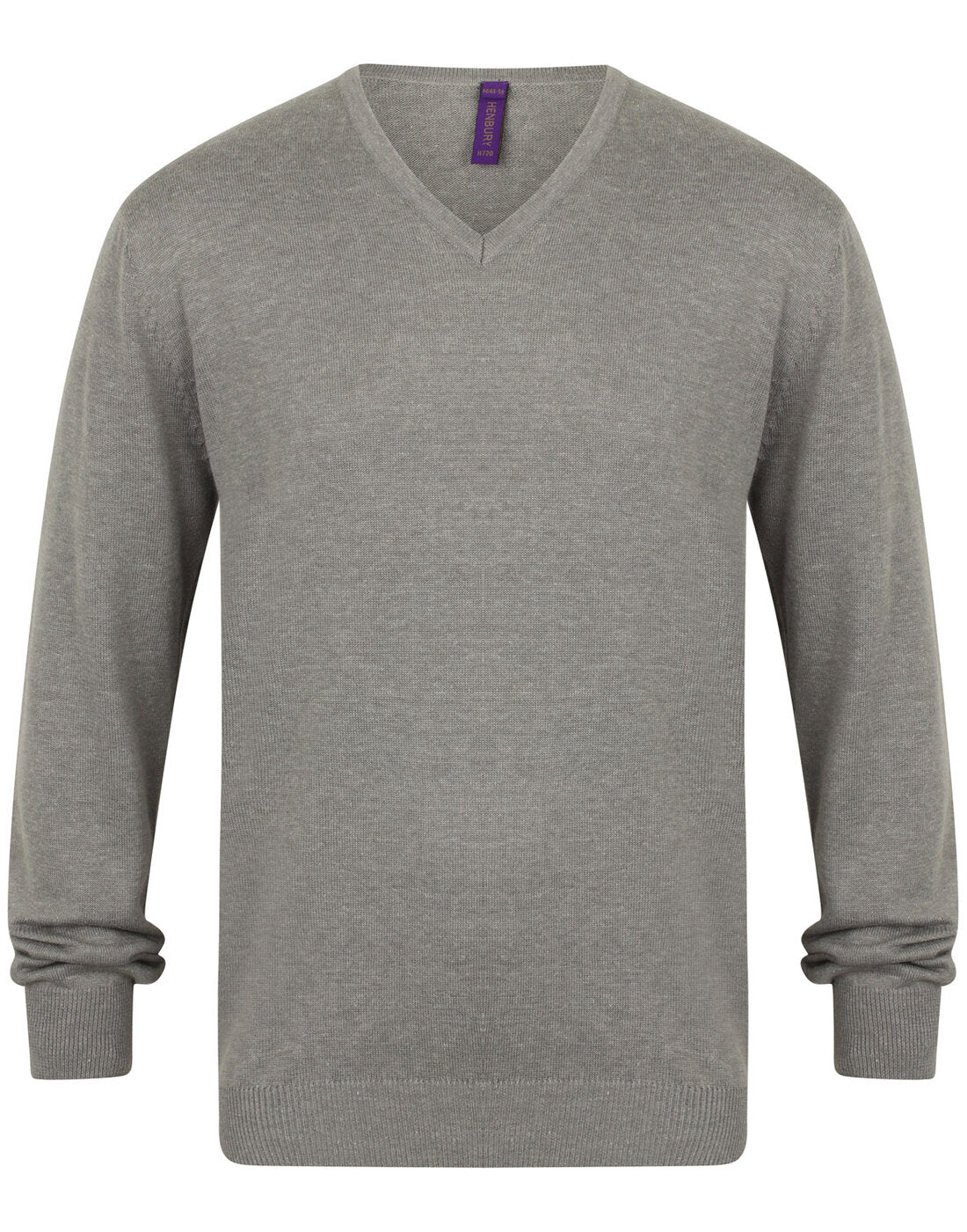 Henbury Lightweight V-Neck Jumper - Image 5