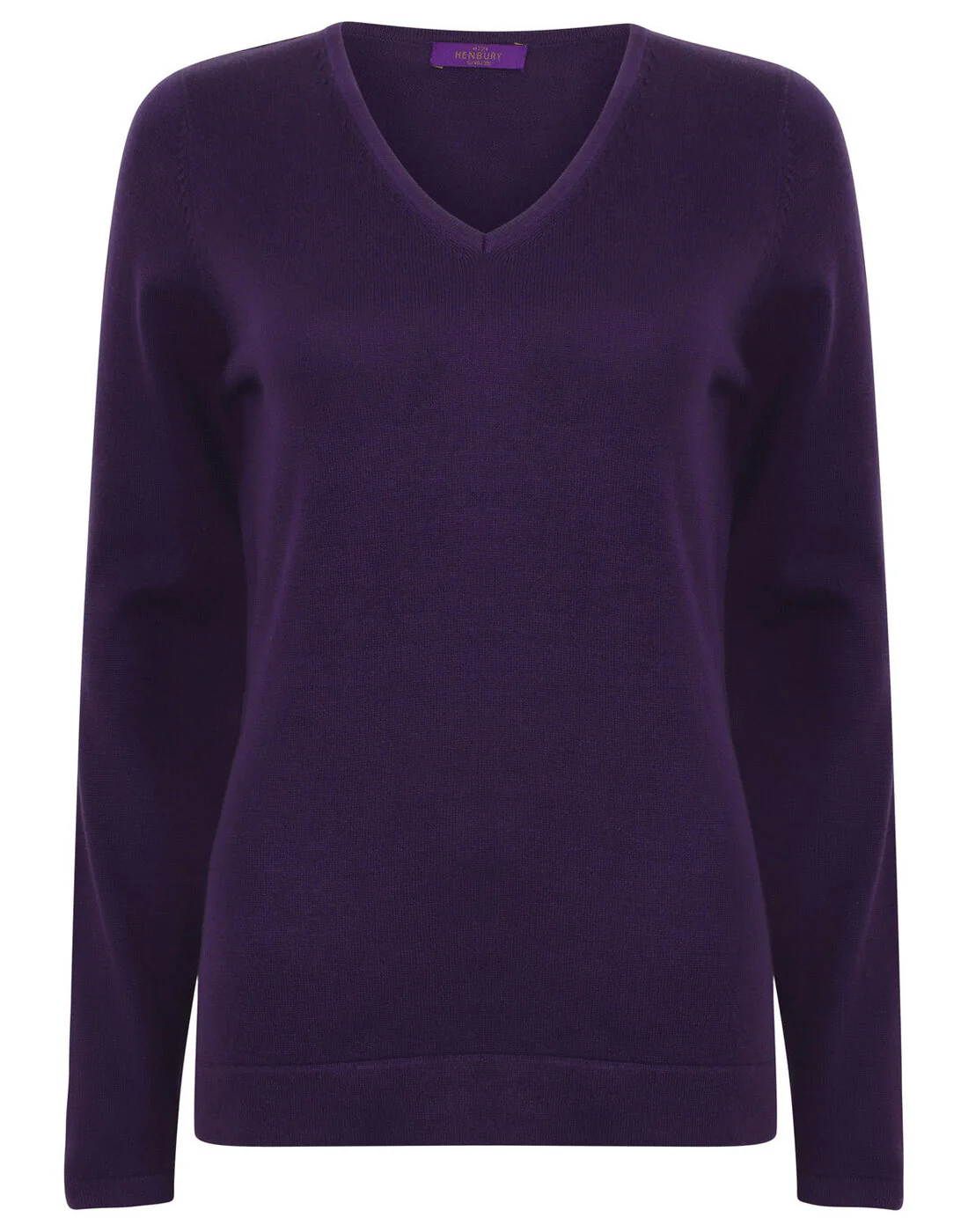 Henbury Ladies Lightweight V Neck Jumper - Image 5