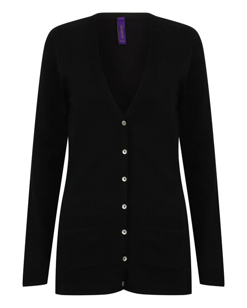Henbury Ladies V Button Cardigan - Image 3