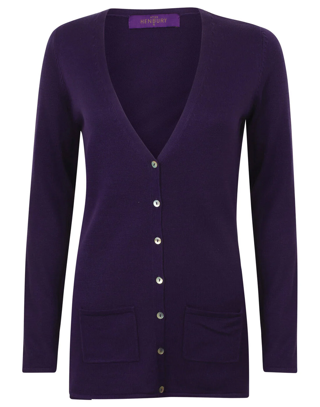 Henbury Ladies V Button Cardigan - Image 6