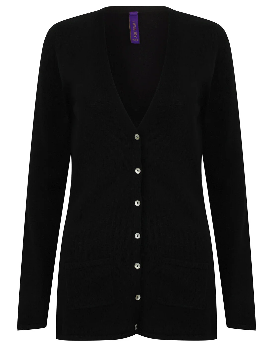 Henbury Ladies V Button Cardigan - Image 7