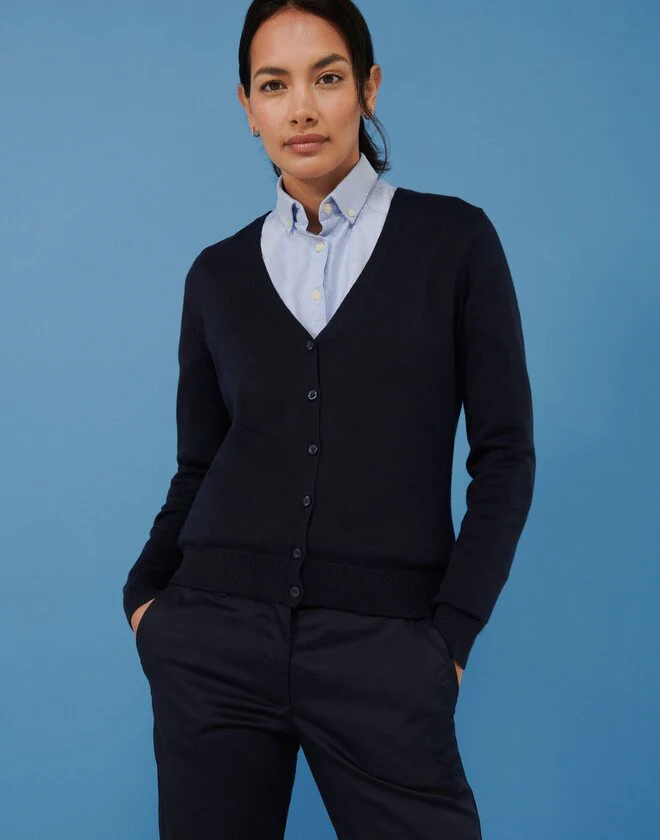 Henbury Ladies Lightweight V-Neck Cardigan - Image 5