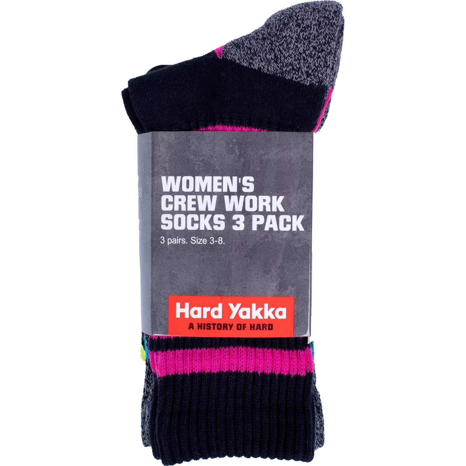 Hard Yakka Crew 3 Pack Work Sock - Image 2