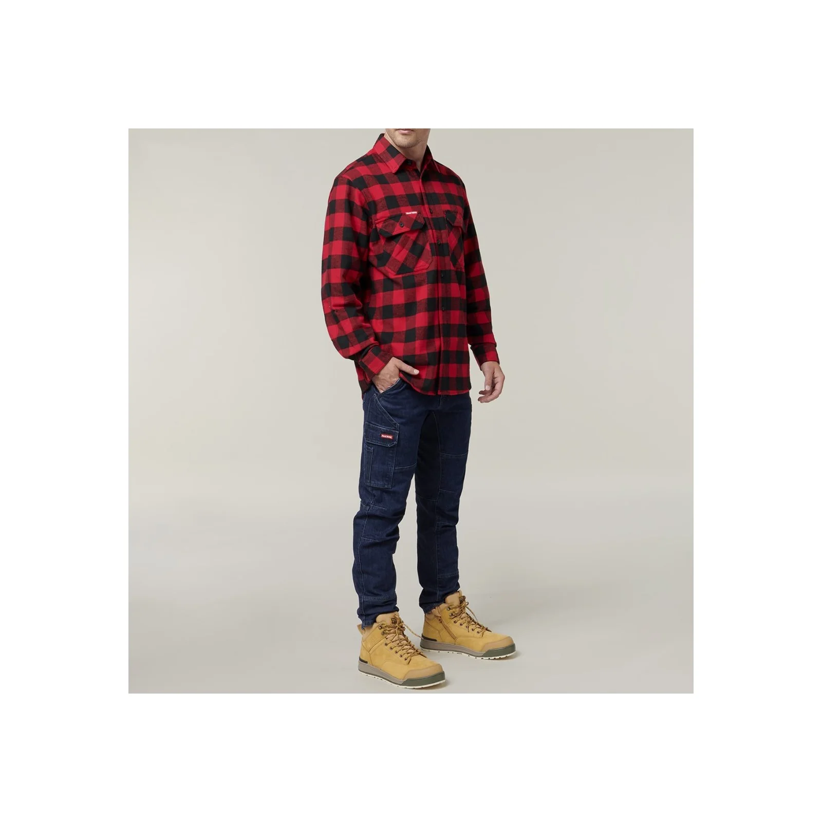 Hard Yakka Long Sleeve Check Flannel Shirt - Image 2