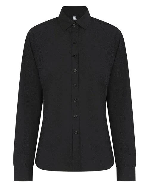 Henbury Long Sleeve Cotton Feel Shirt