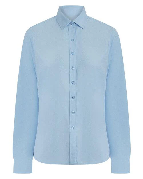 Henbury Long Sleeve Cotton Feel Shirt - Image 2