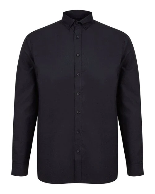 Henbury Mens Modern Long Sleeved Oxford Shirt - Classic Fit