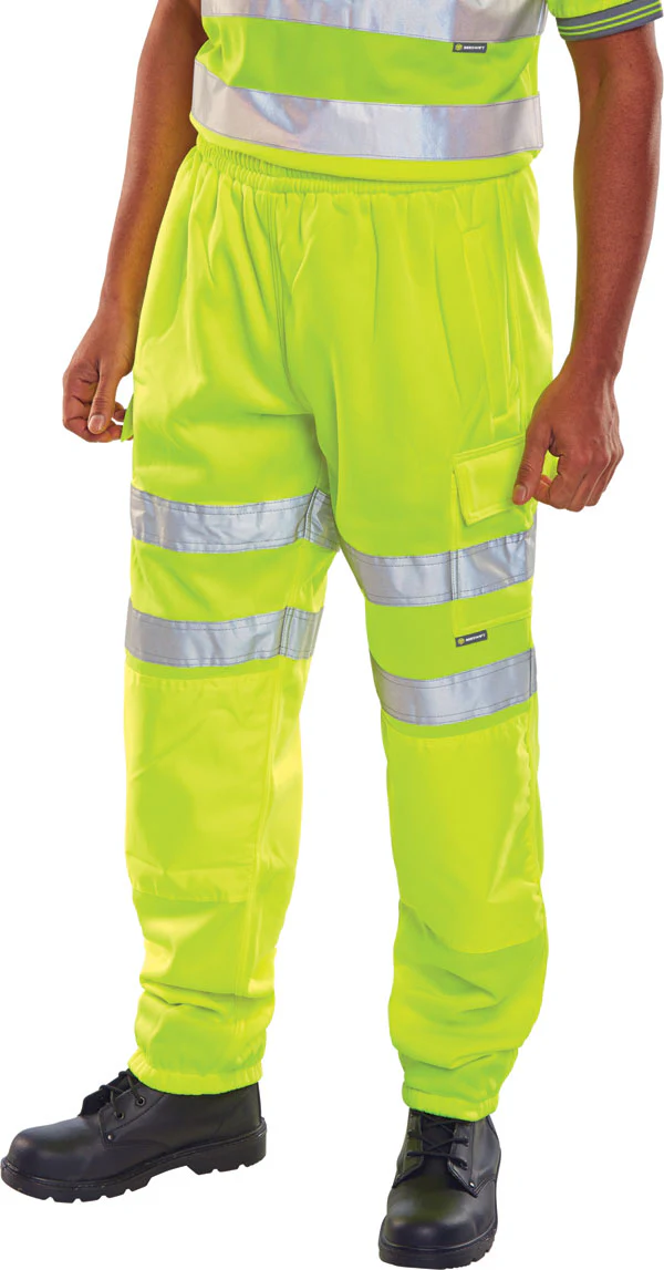 Beeswift Fleece Jogger Hi-Vis Trousers - Image 2
