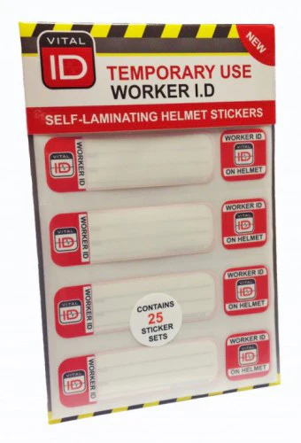 Vital ID Id Temporary Use Worker Stickers
