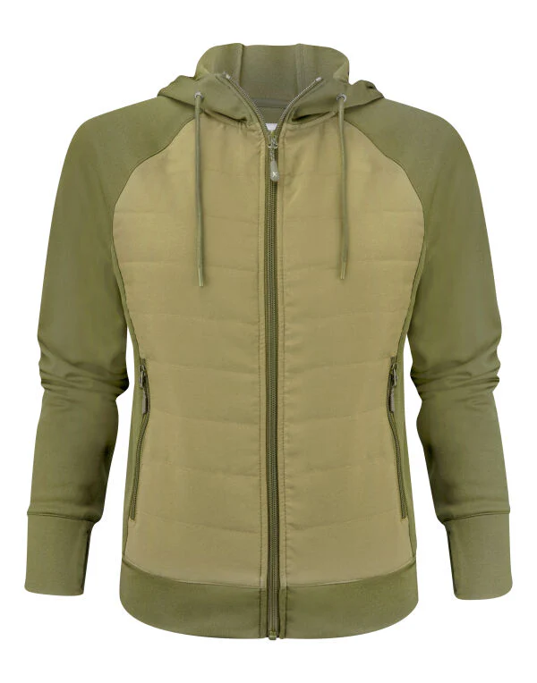 James Harvest Ladies Keyport Full Zip Hooded Hybrid Jacket