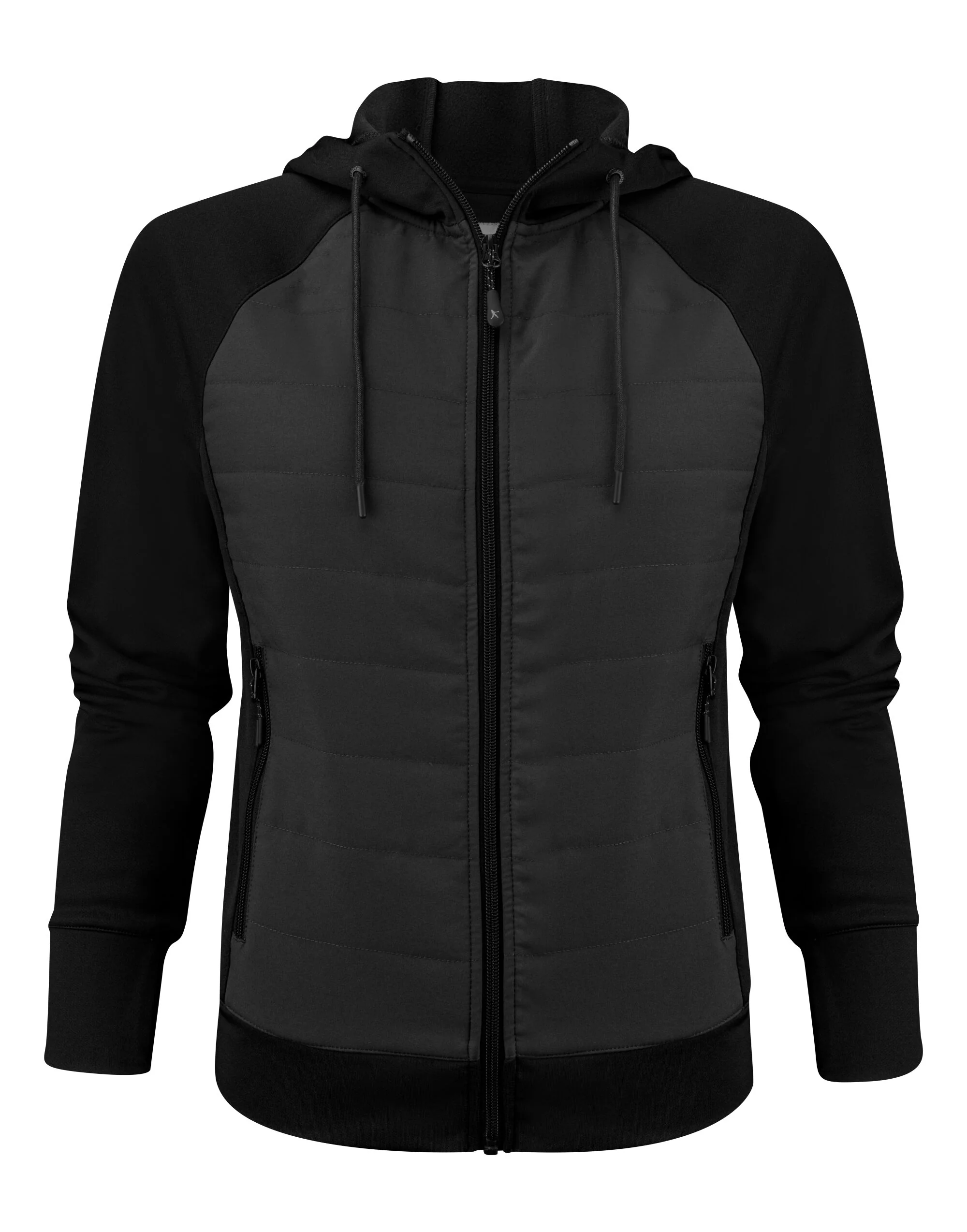 James Harvest Ladies Keyport Full Zip Hooded Hybrid Jacket - Image 2