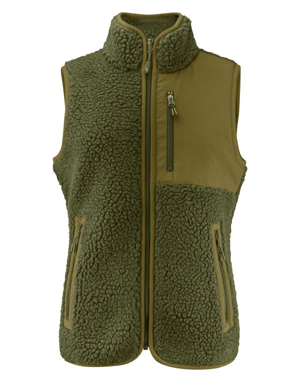 James Harvest Ladies Kingsley Sherpa Fleece Vest