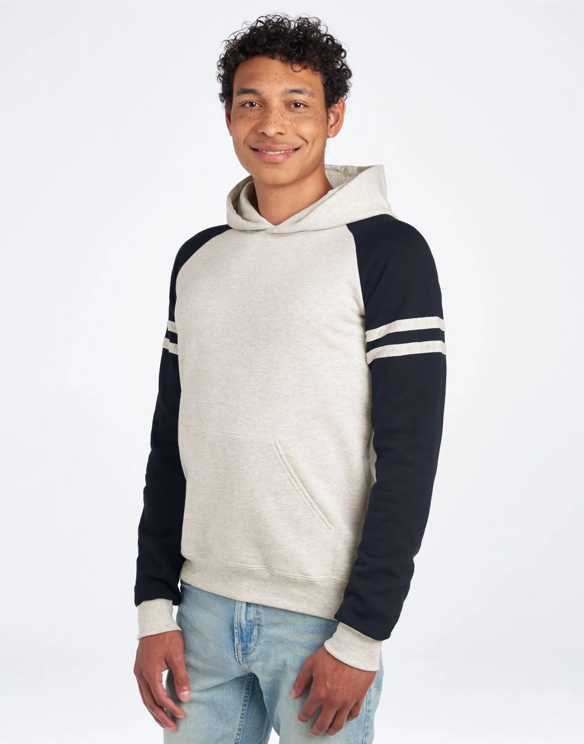Jerzees NuBlend Varsity Colour-Block Hoodies - Image 2