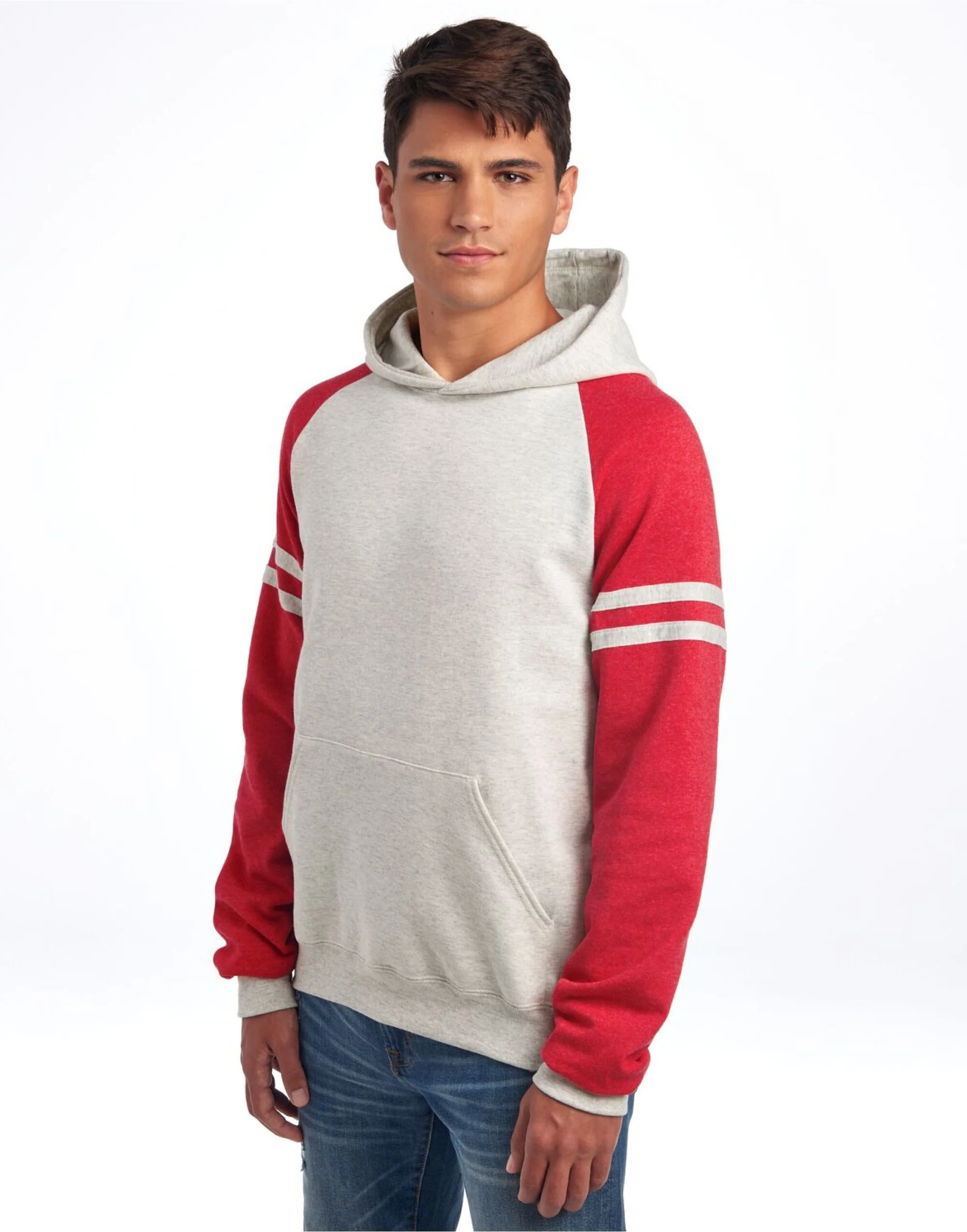 Jerzees NuBlend Varsity Colour-Block Hoodies - Image 3