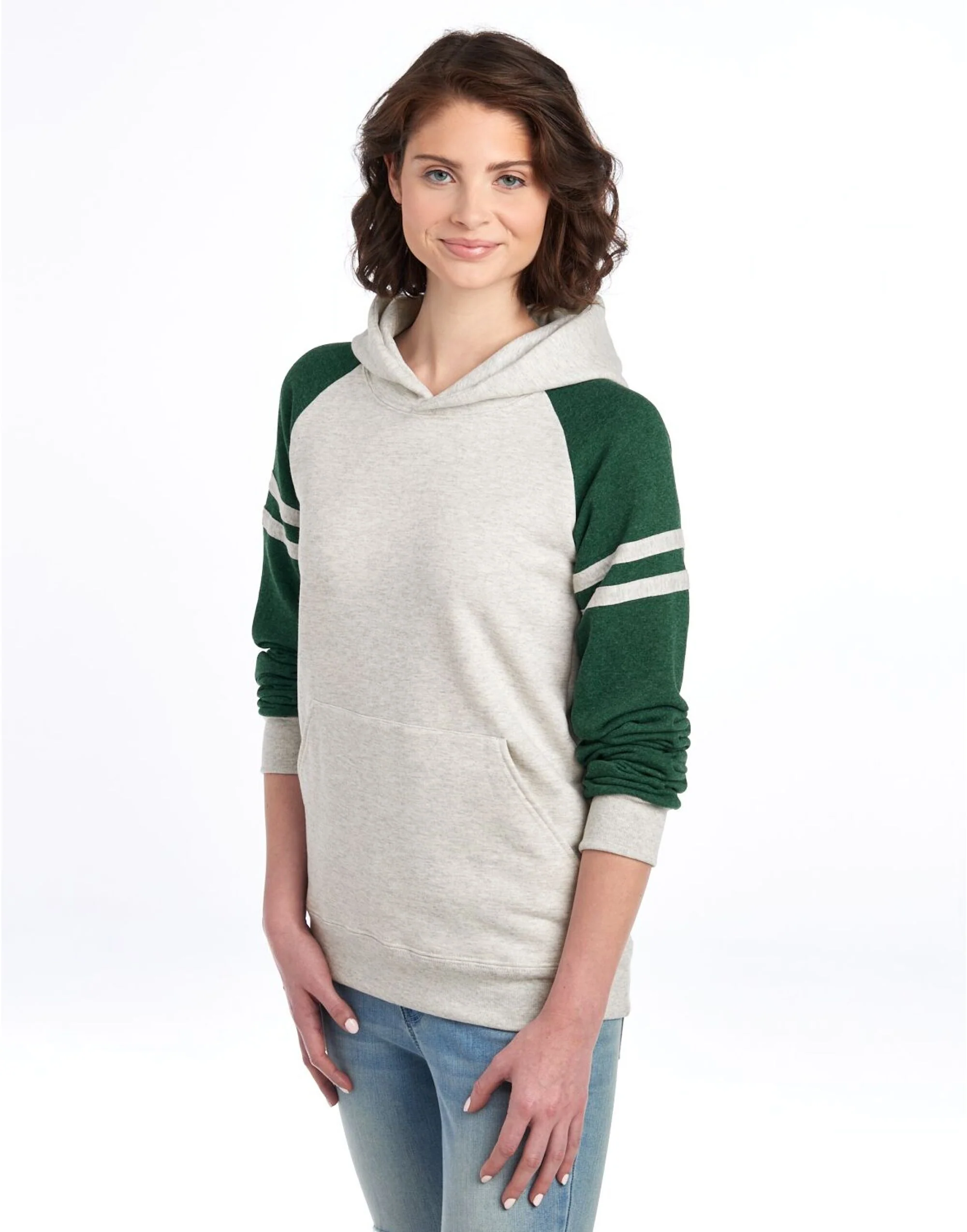 Jerzees NuBlend Varsity Colour-Block Hoodies - Image 4
