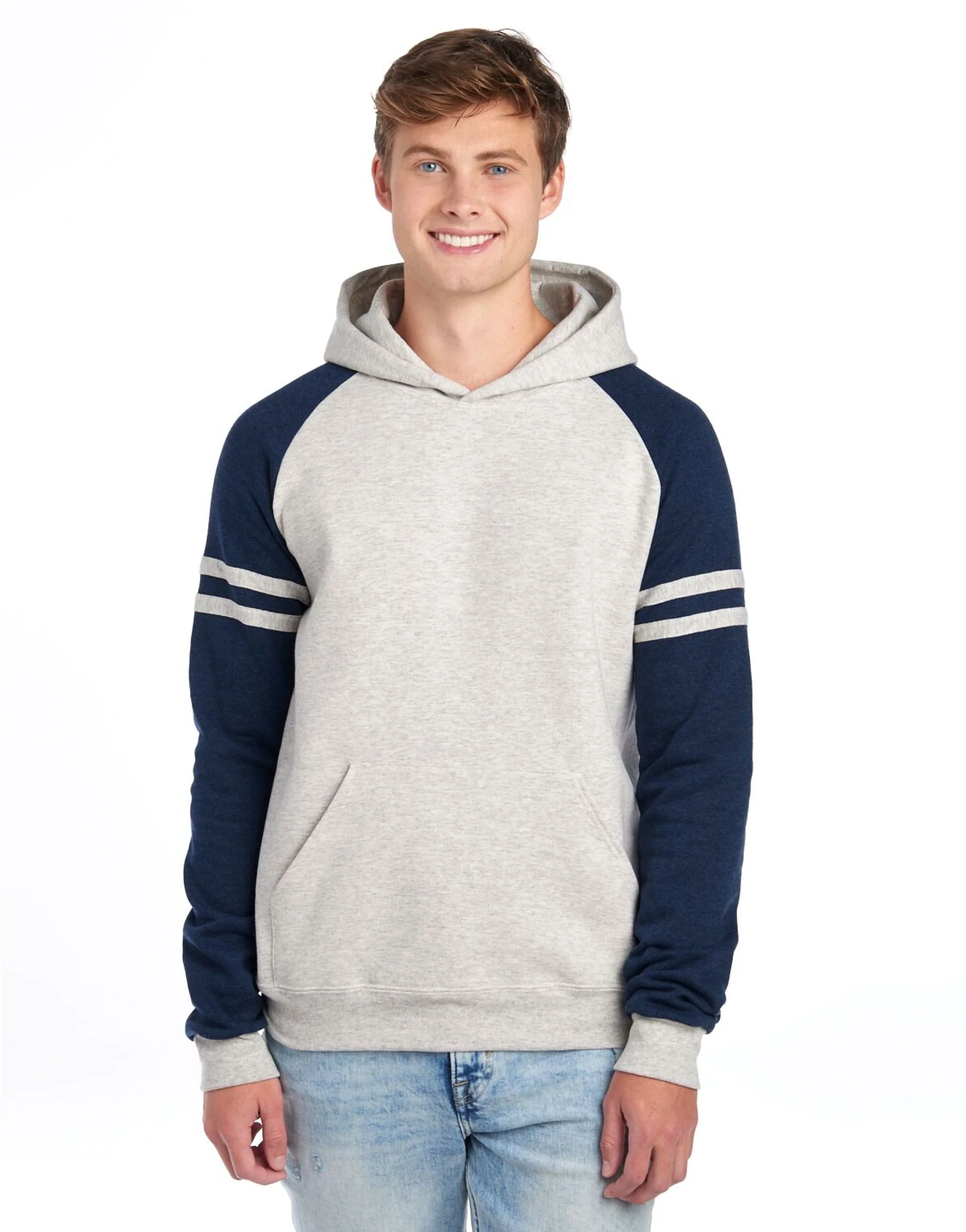 Jerzees NuBlend Varsity Colour-Block Hoodies - Image 5
