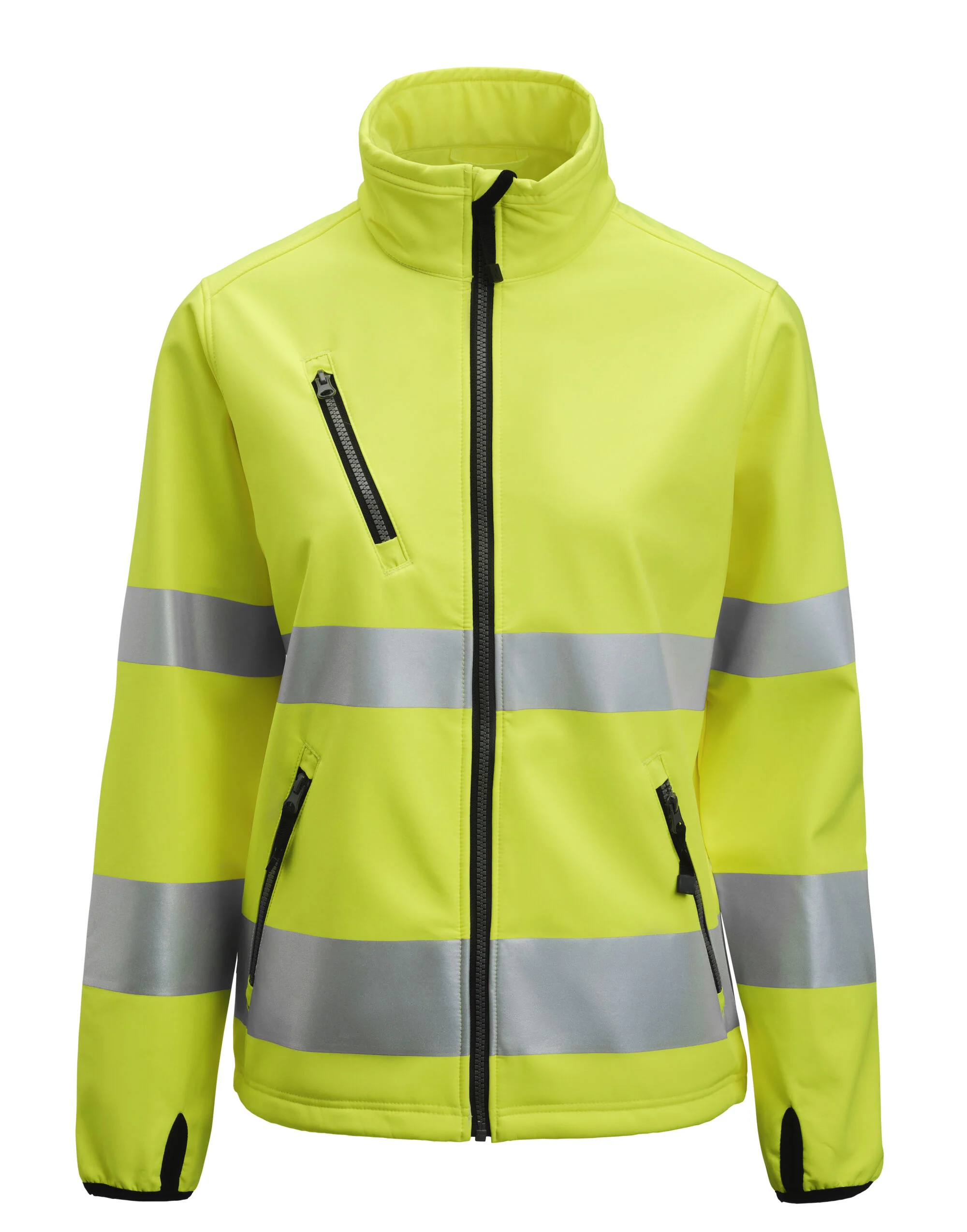 Jobman Women'S Softshell Jacket Hi-Vis - Image 2