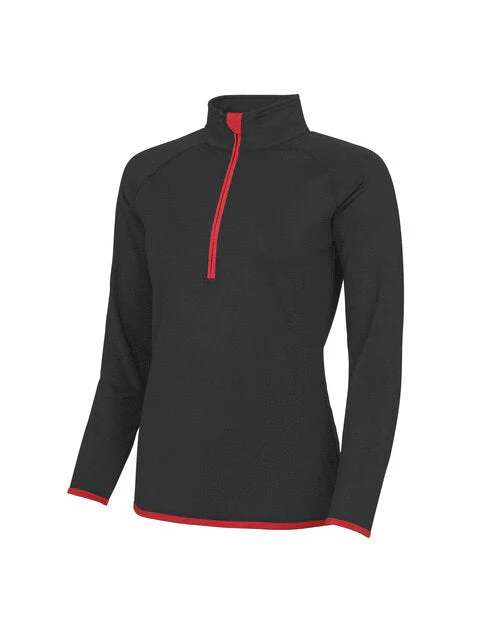Just Cool by AWDis Womens Cool 1/2 Zip Sweat - JC036 - Image 2