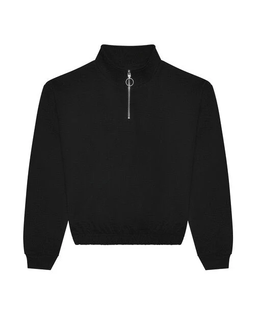 Just Hoods by AWDis Womens Cropped 1/4 Zip Sweat - JH037F - Image 3