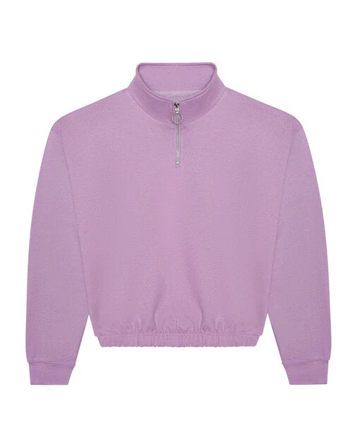 Just Hoods by AWDis Womens Cropped 1/4 Zip Sweat - JH037F - Image 5
