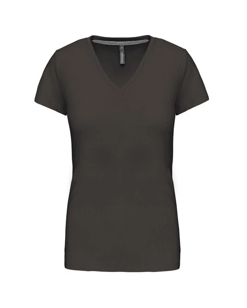 Kariban Ladies Short Sleeve V-Neck T-Shirt - KB381M - Image 2