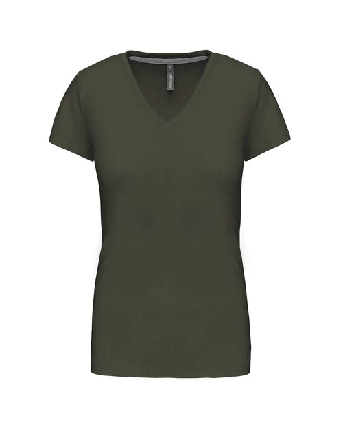 Kariban Ladies Short Sleeve V-Neck T-Shirt - KB381M - Image 3