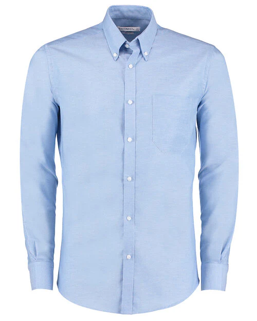 Kustom Kit KK184 Slim Fit Workwear Oxford Long Sleeve Shirt - Image 4
