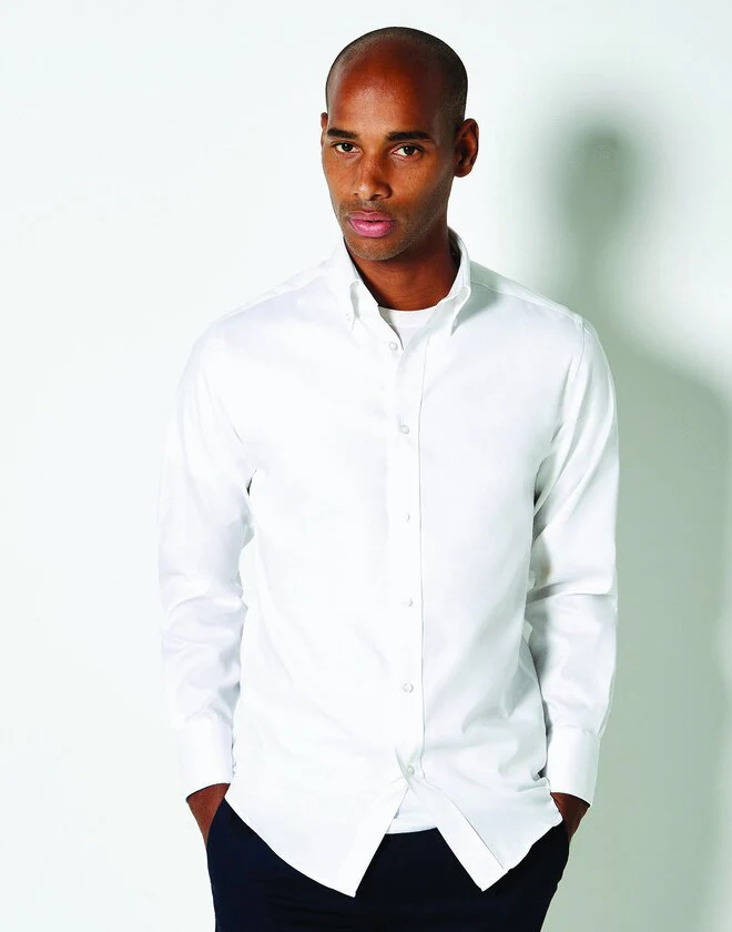 Kustom Kit KK188 Tailored Premium Long Sleeve Oxford Shirt - Image 2