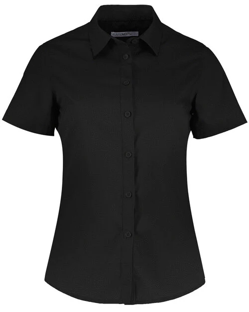 Kustom Kit KK241 Ladies Tailored Fit Poplin Short Sleeve Shirt - Image 3