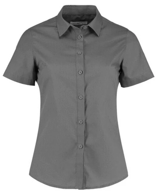 Kustom Kit KK241 Ladies Tailored Fit Poplin Short Sleeve Shirt - Image 5