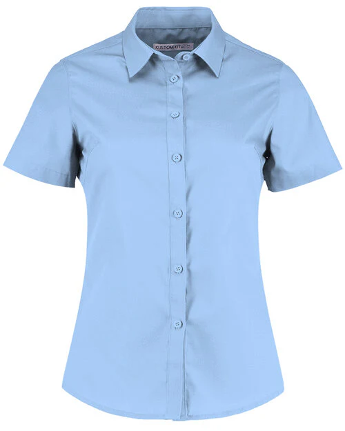 Kustom Kit KK241 Ladies Tailored Fit Poplin Short Sleeve Shirt - Image 6