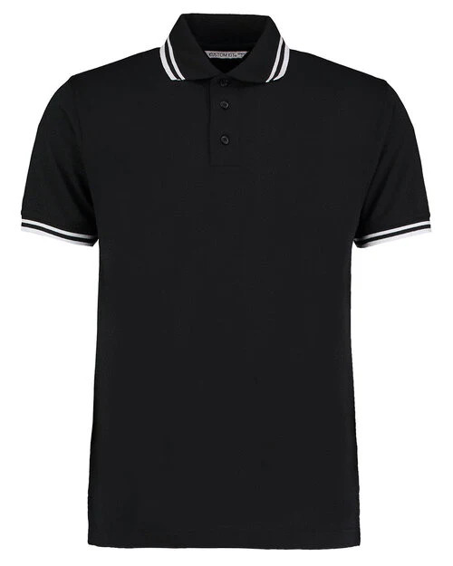Kustom Kit KK409 Classic Fit Tipped Collar Two Tone Polo - Image 10