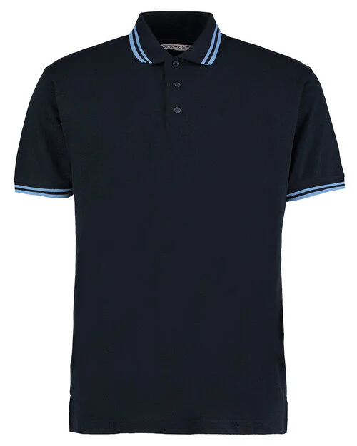 Kustom Kit KK409 Classic Fit Tipped Collar Two Tone Polo - Image 2