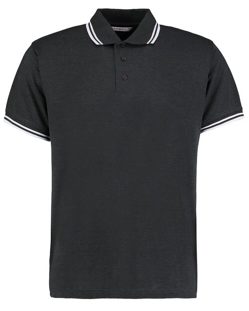 Kustom Kit KK409 Classic Fit Tipped Collar Two Tone Polo - Image 8