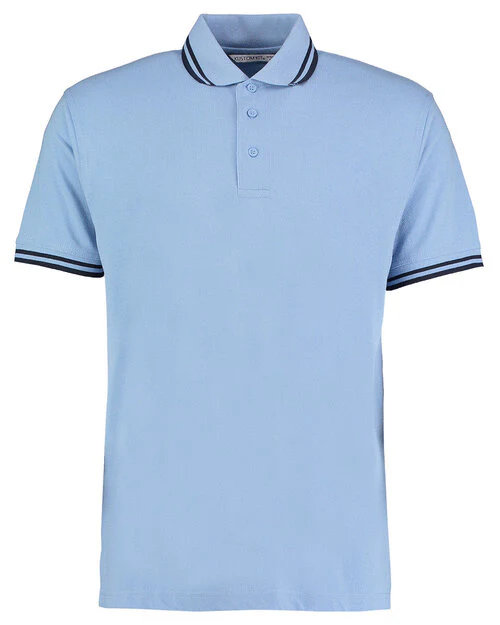 Kustom Kit KK409 Classic Fit Tipped Collar Two Tone Polo - Image 9