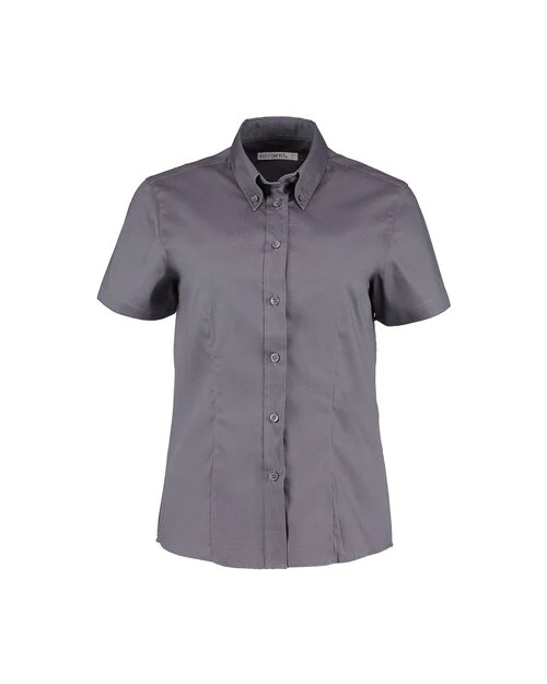 Kustom Kit KK701 Ladies Tailored Fit Premium Oxford Short Sleeve Shirt - Image 4